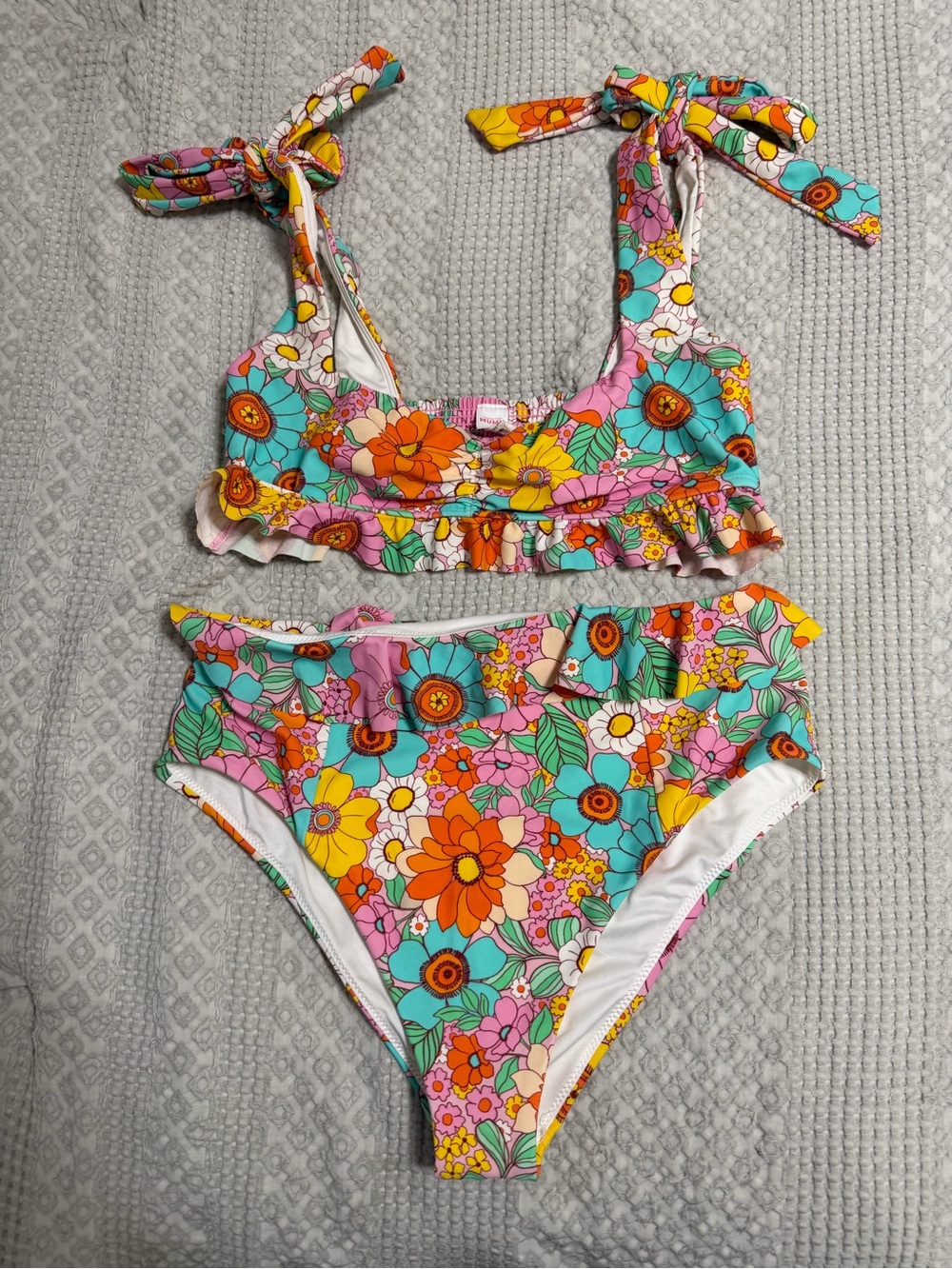 Show Me Your Mumu Multicolor Floral Bikini - Orange, Yellow, Pink, Teal